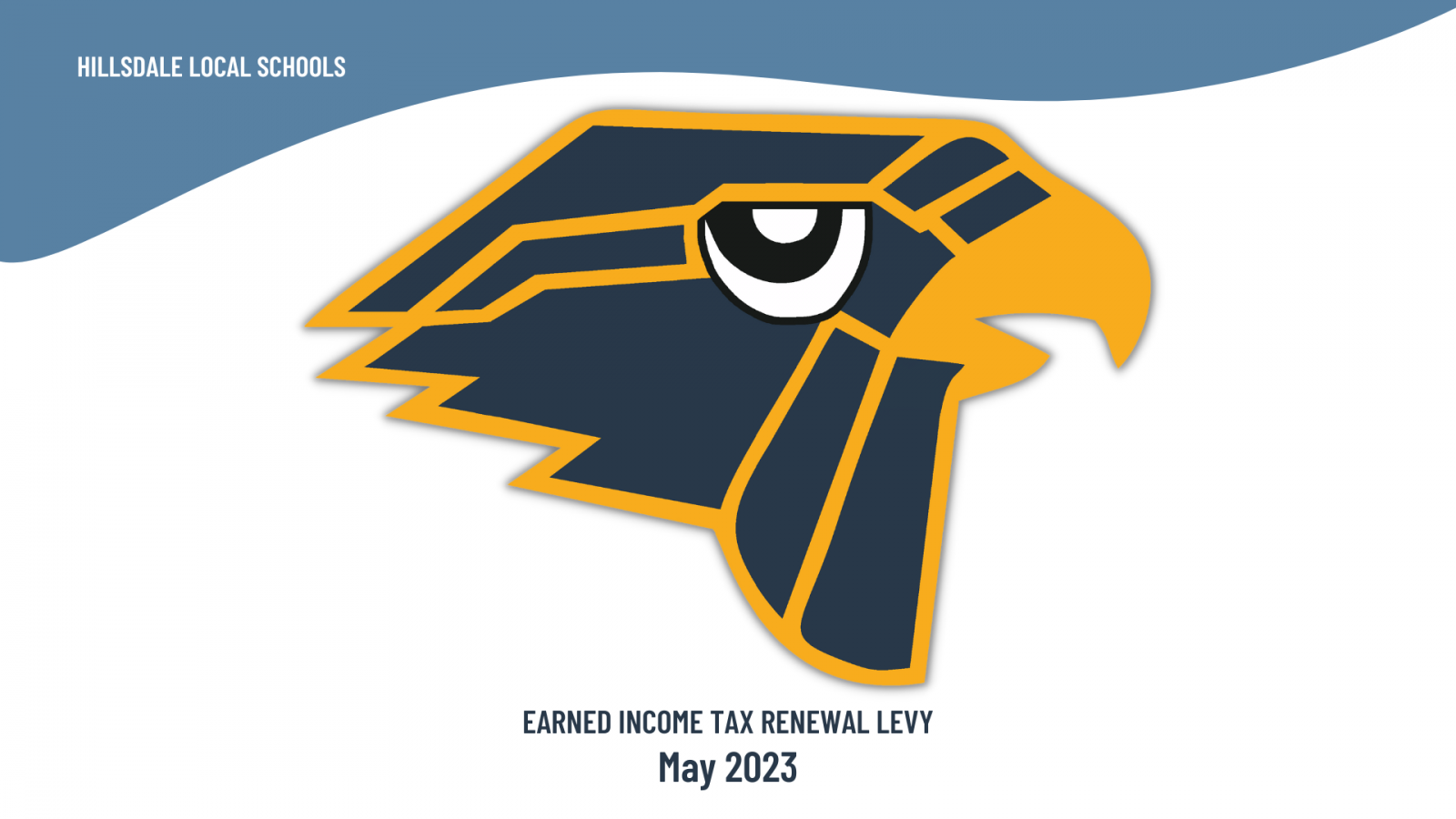 An image of the district logo with the text Earned Income Tax Renewal Levy May 2023.